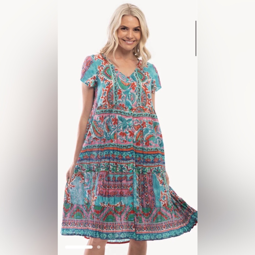 ORIENTIQUE Naturally Australian | Matheran Cap Sleeve Dress